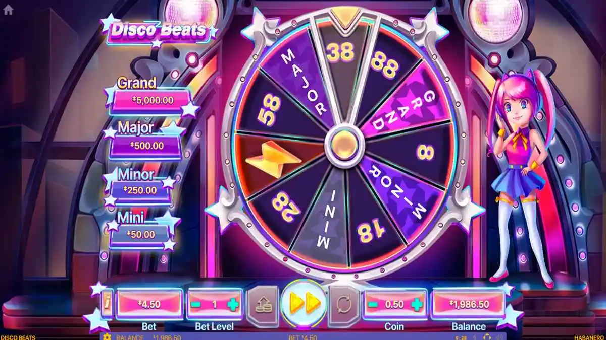 Disco Beats Free Spins Wheel
