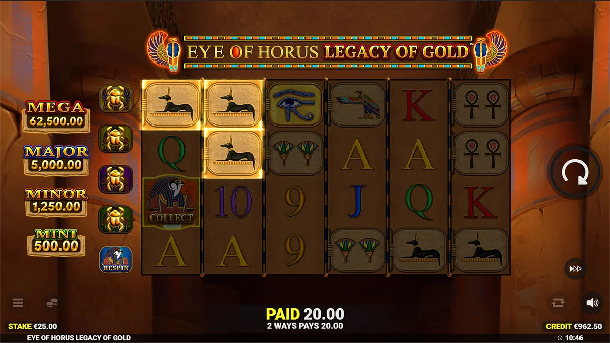 Eye of Hours Legacy of Gold Win