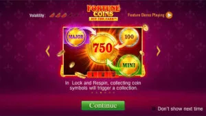 Fortune Coins Homescreen