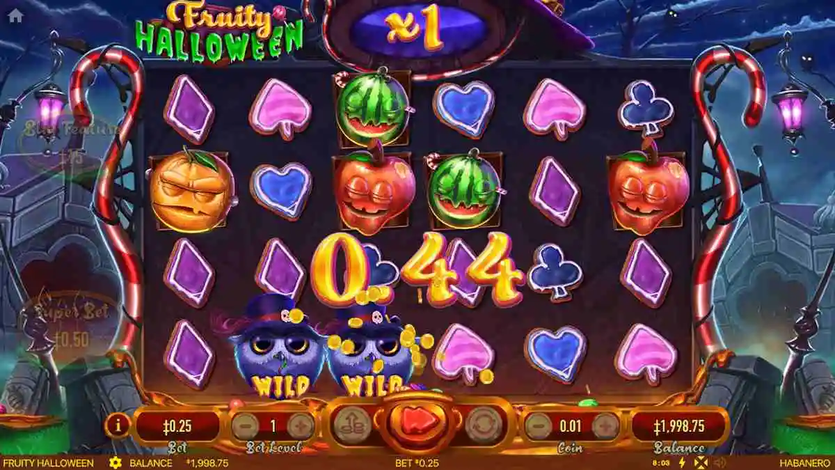 Fruity Halloween Win Screen