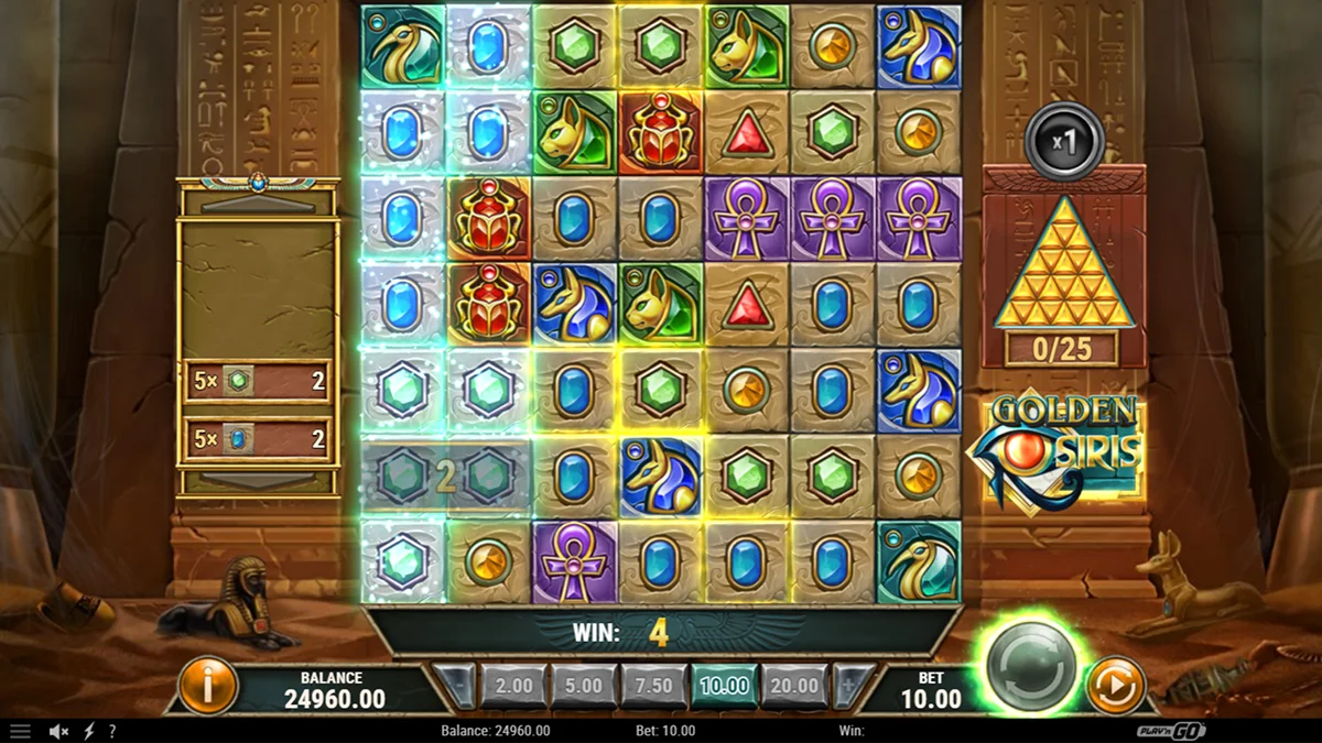 Golden Osiris Slot Winning Clusters