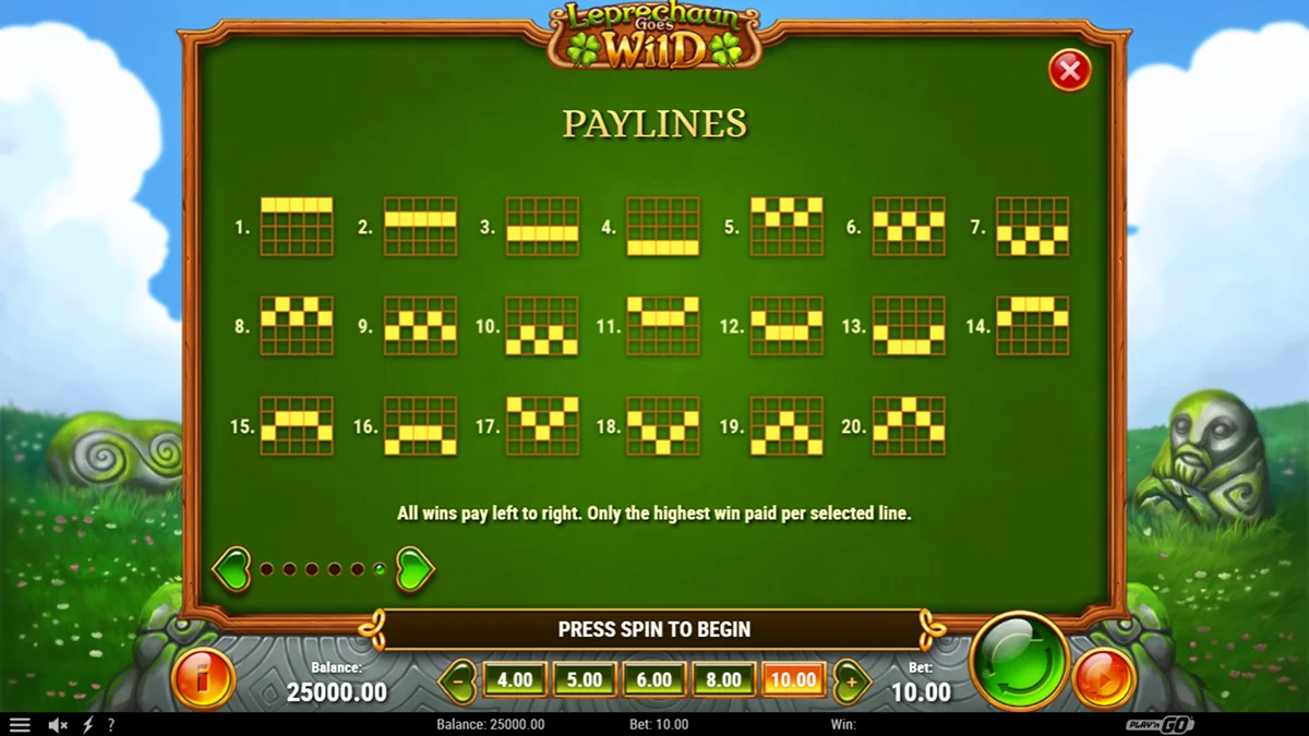 Leprechaun Goes Wild Slot Paylines