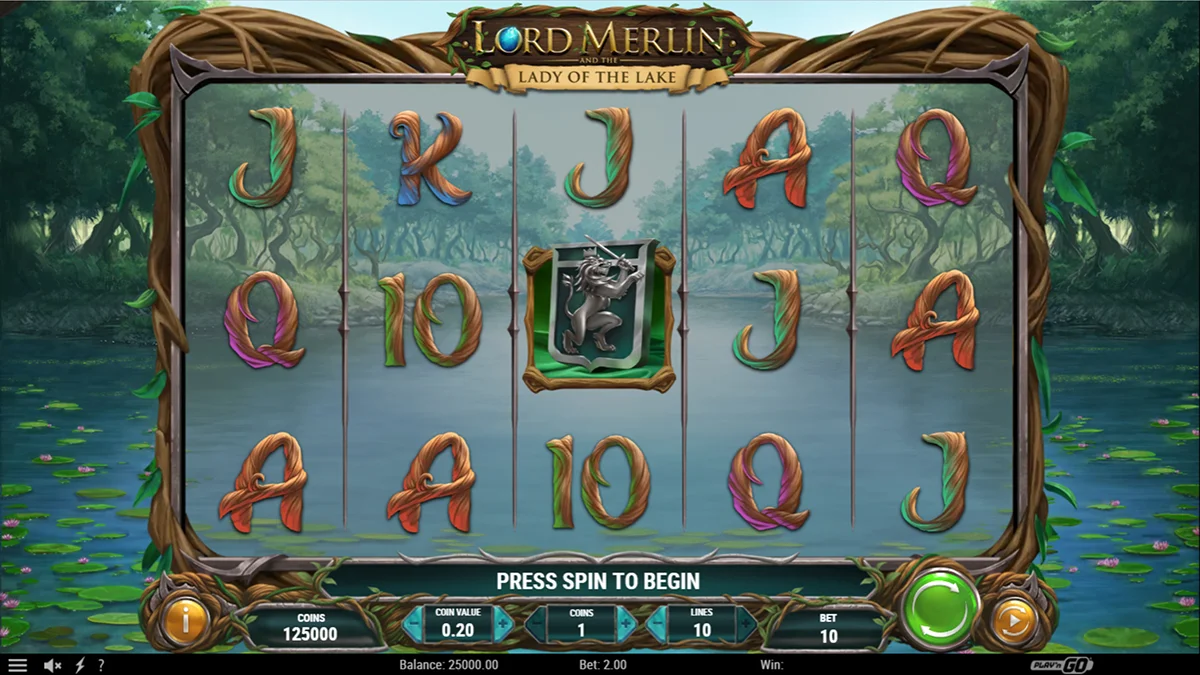 Lord Merlin and the Lady of the Lake Slot Base Gameplay
