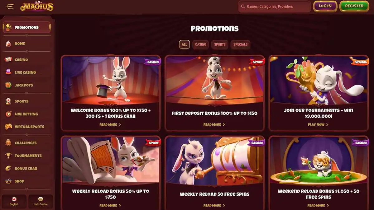 Magius Casino Promotions
