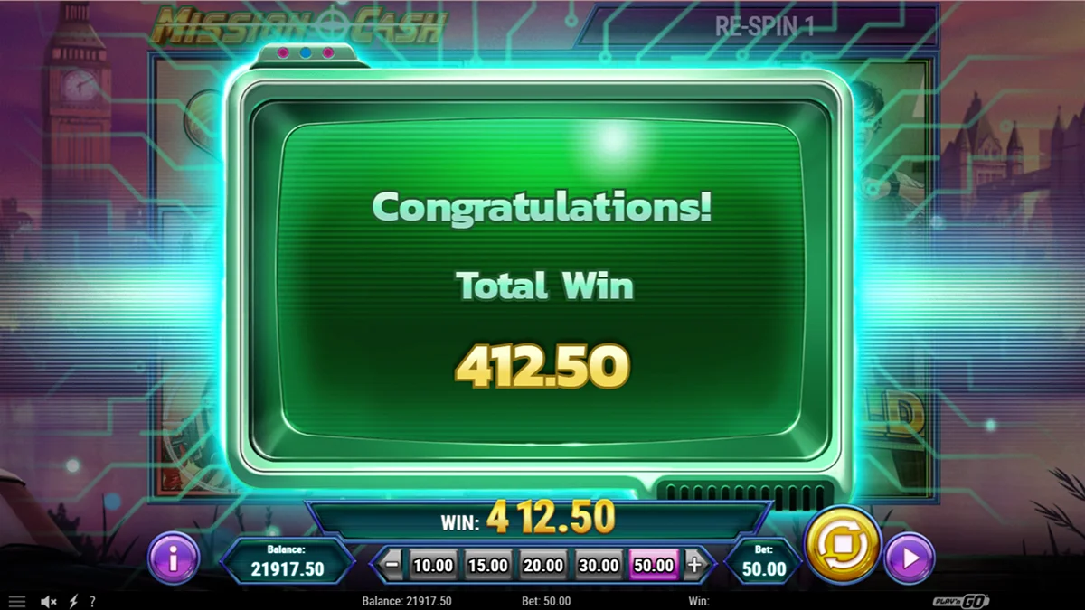 Mission Cash Slot Free Spins Total Win