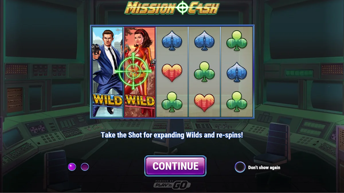 Mission Cash Slot Home Screen