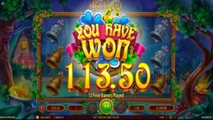 Rainbow Mania Free Spins Win