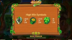 Rainbow Mania High Paytable