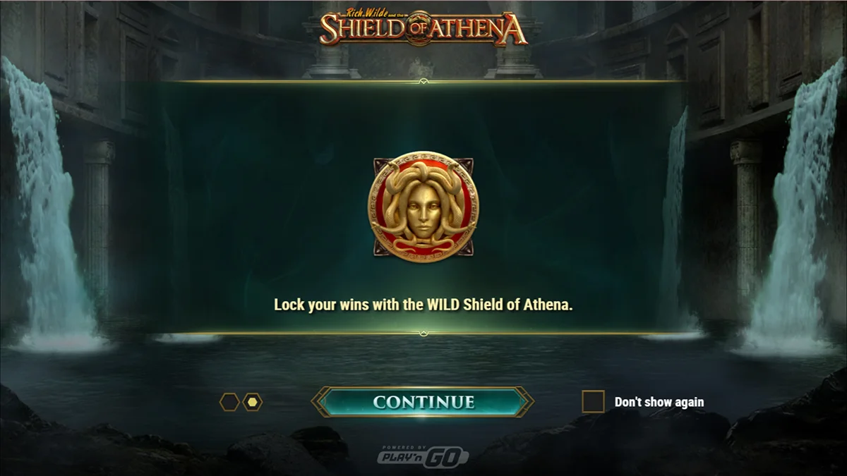 Rich Wilde and the Shield of Athena Slot Home Screen