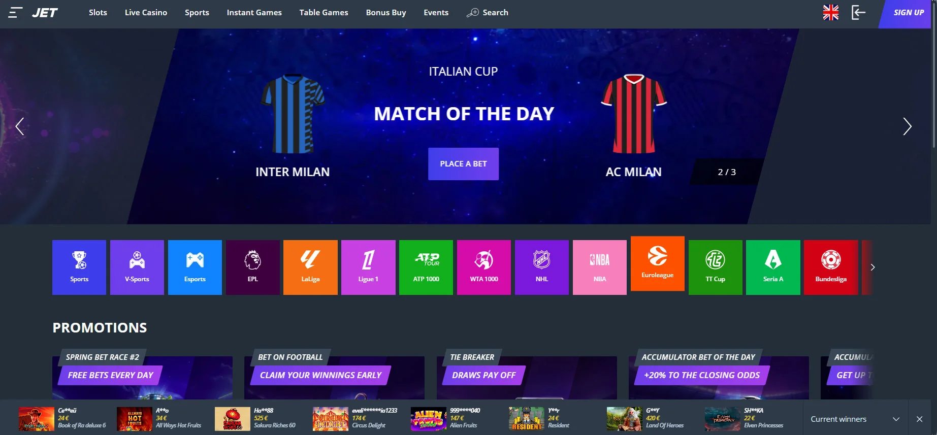 Jet Casino Sportsbook
