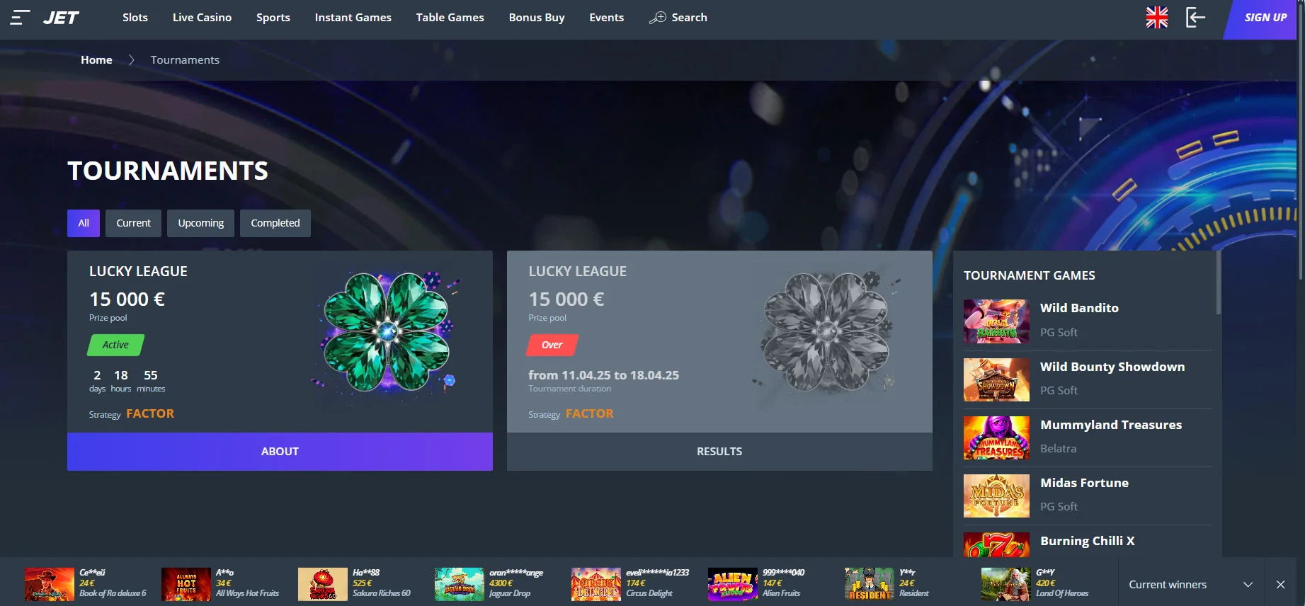 Jet Casino Tournaments