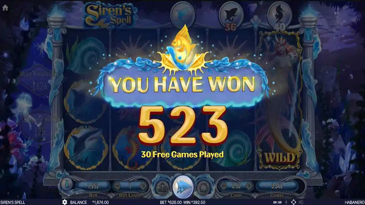 Siren Spell Free Spins Reward
