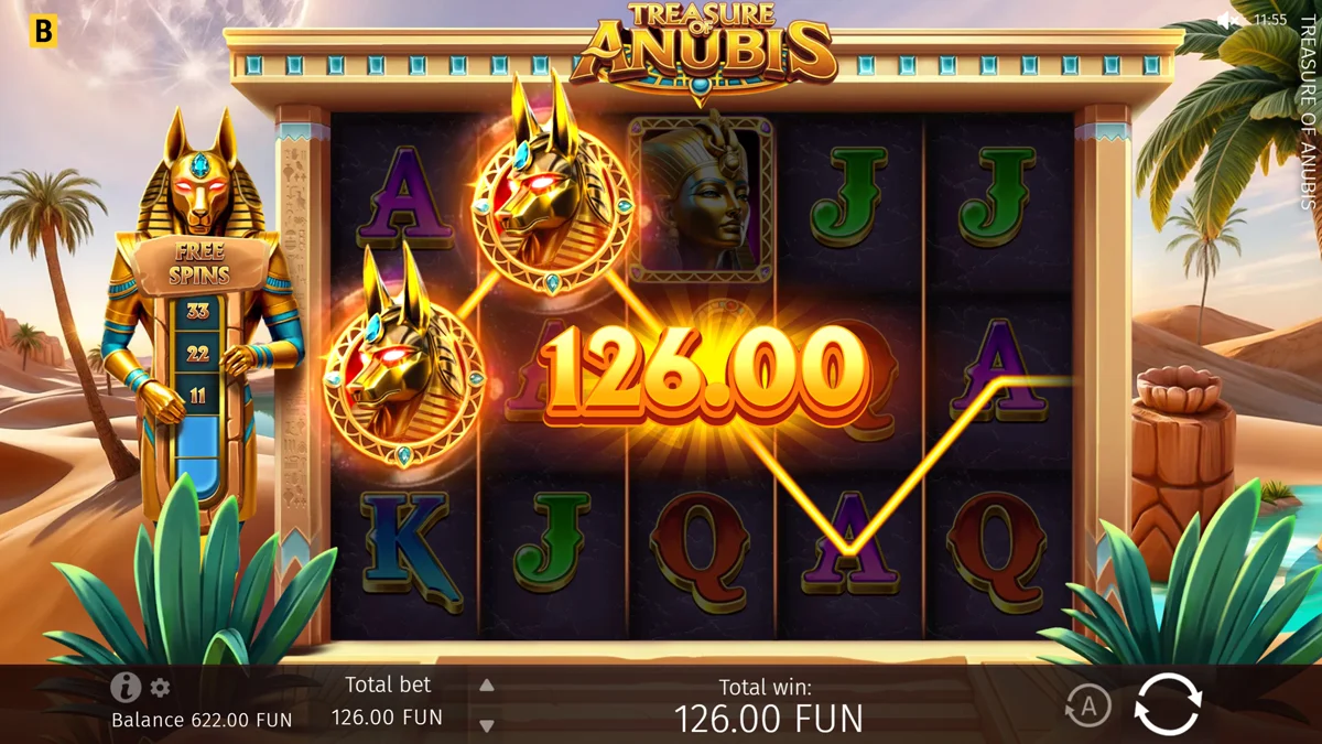 Treasure of Anubis Win