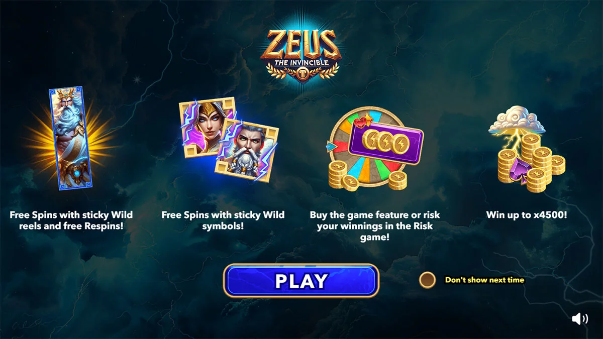 Zeus the Invincible Homescreen