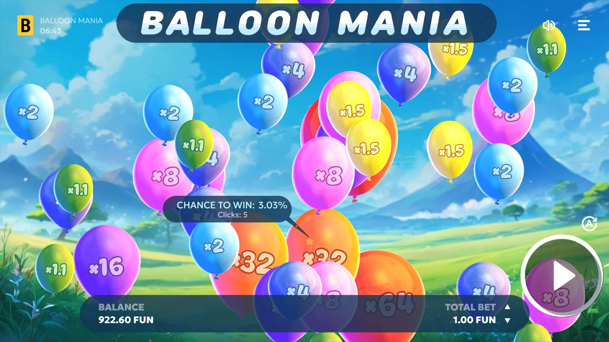 Balloon Mania Base Play