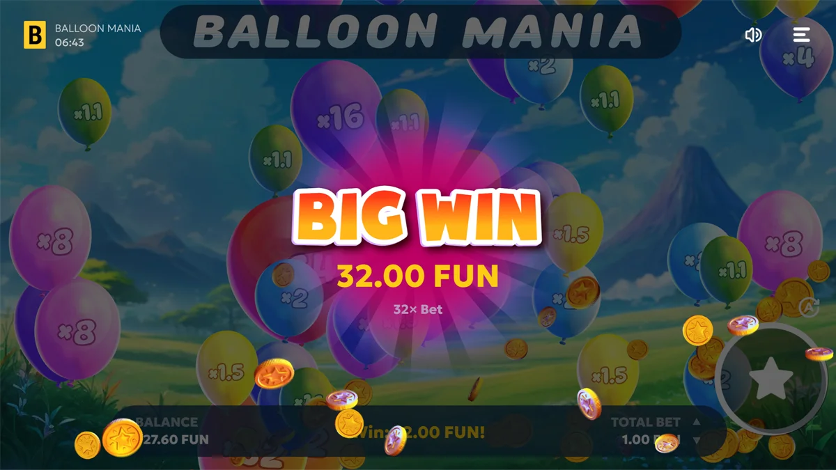 Balloon Mania Big Win