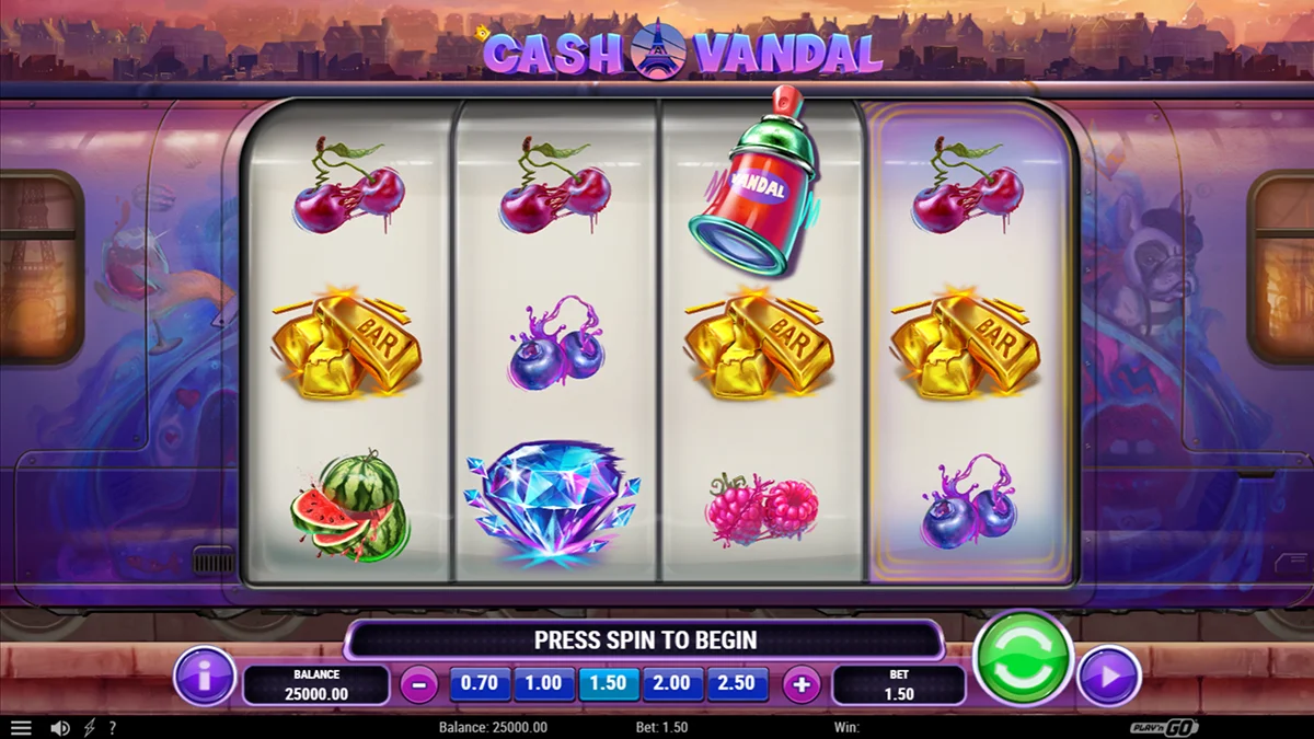 Cash Vandal Slot Base Gameplay
