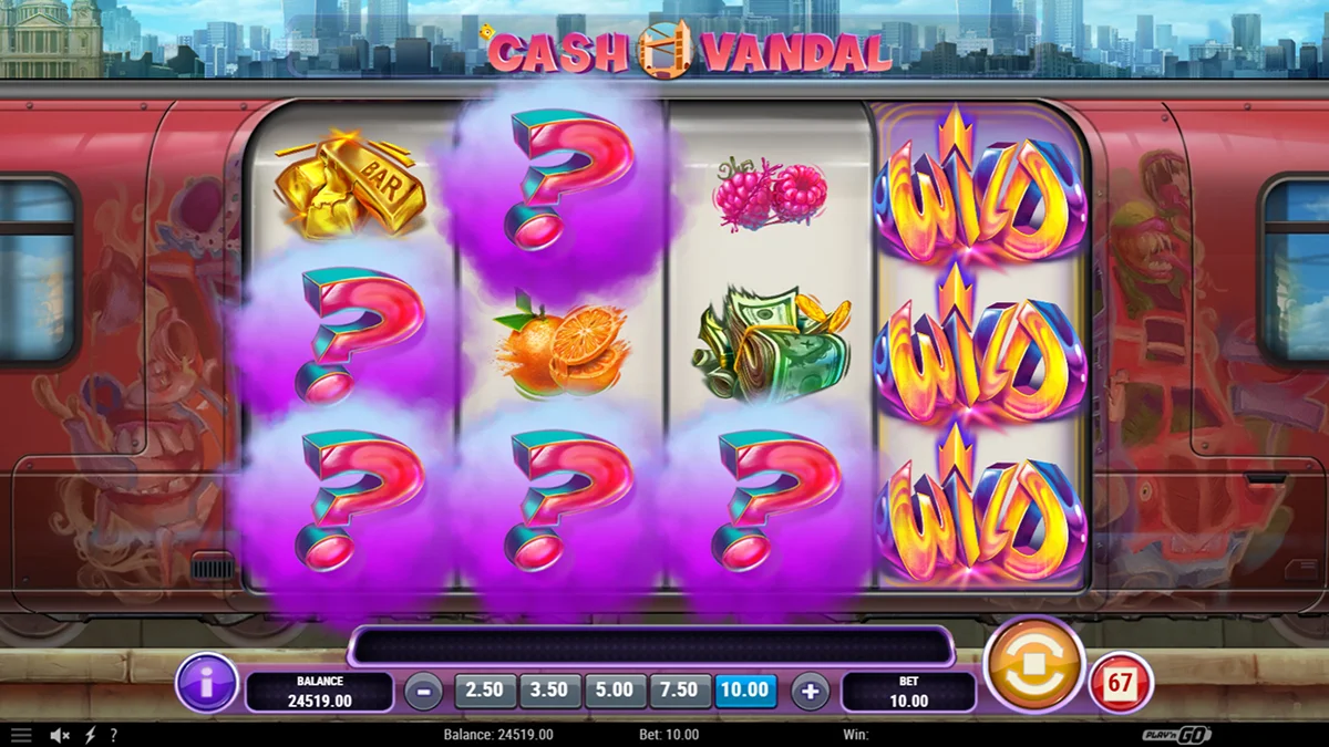 Cash Vandal Slot Bonus Feature - Mystery Symbols
