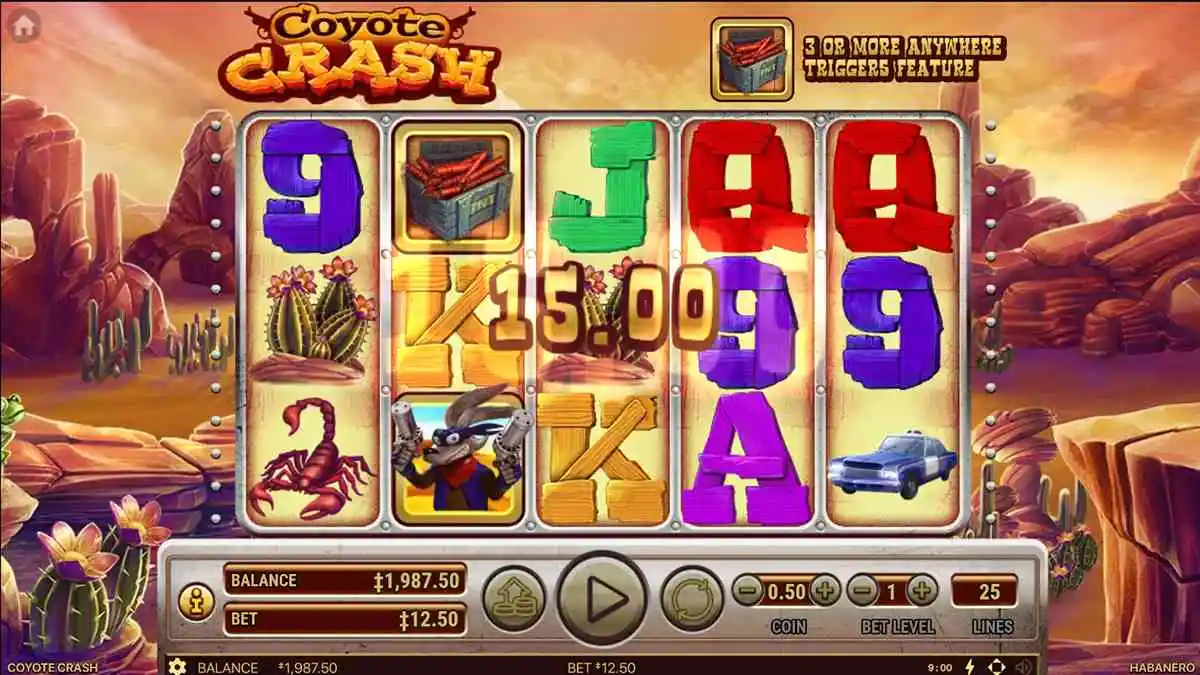 Coyote Crash Regular Win