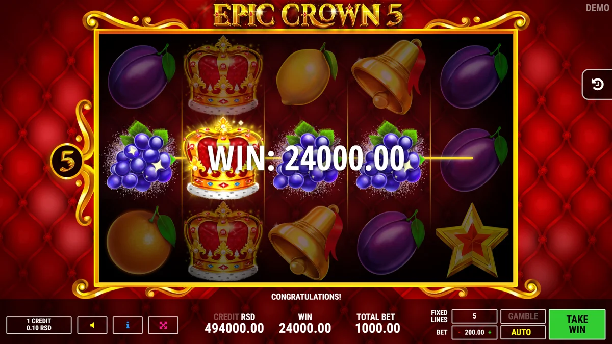 Epic Crown 5 Win