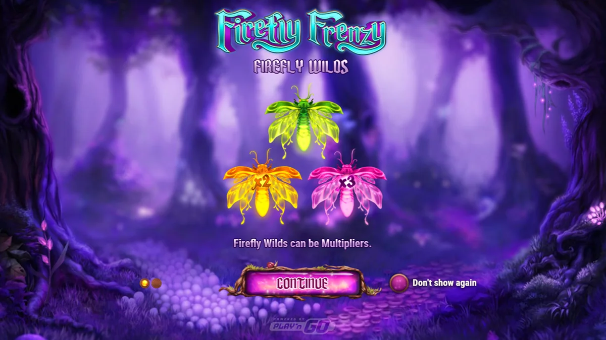Firefly Frenzy Slot Home Screen