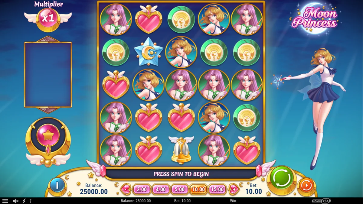 Moon Princess Slot Base Gameplay