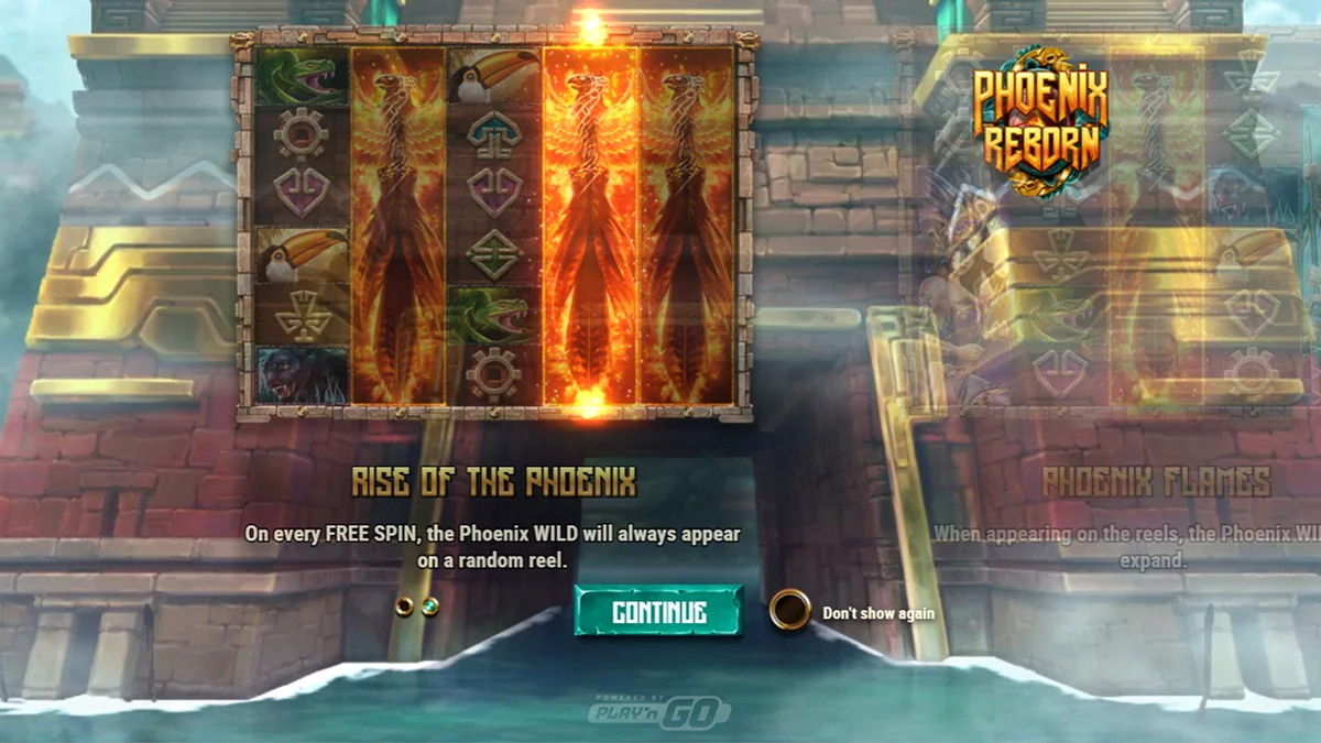 Phoenix Reborn Slot Home Screen