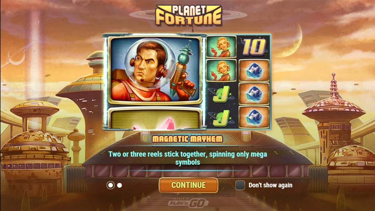 Planet Fortune Slot Home Screen