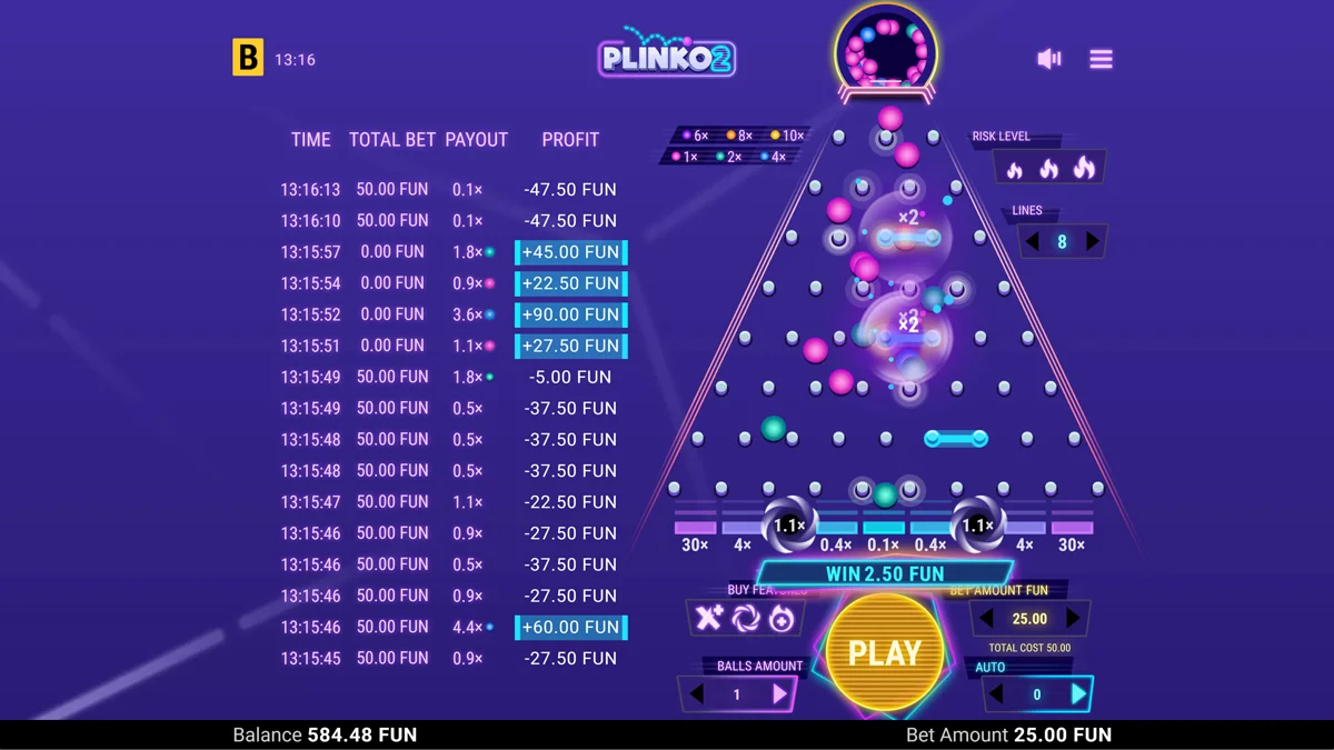 Plinko 2 Base Play 2