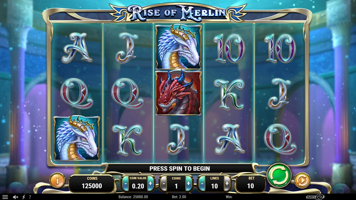 Rise of Merlin Slot Base Gameplay
