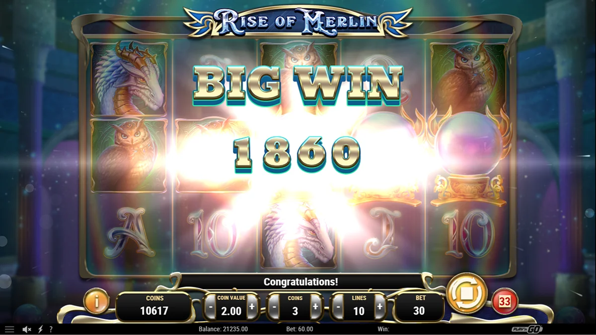 Rise of Merlin Slot Big Win