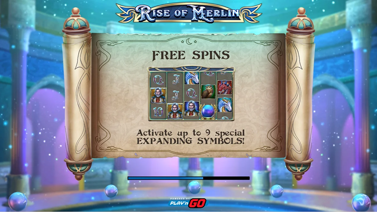 Rise of Merlin Slot Home Screen