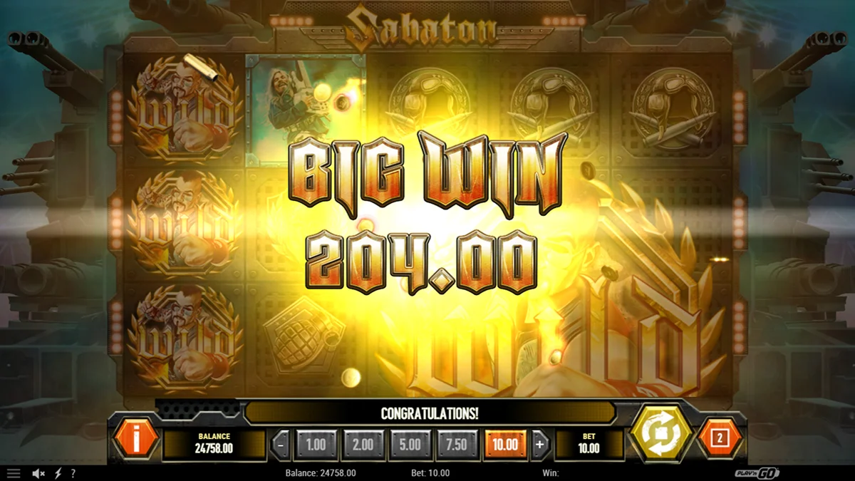 Sabaton Slot Big Win