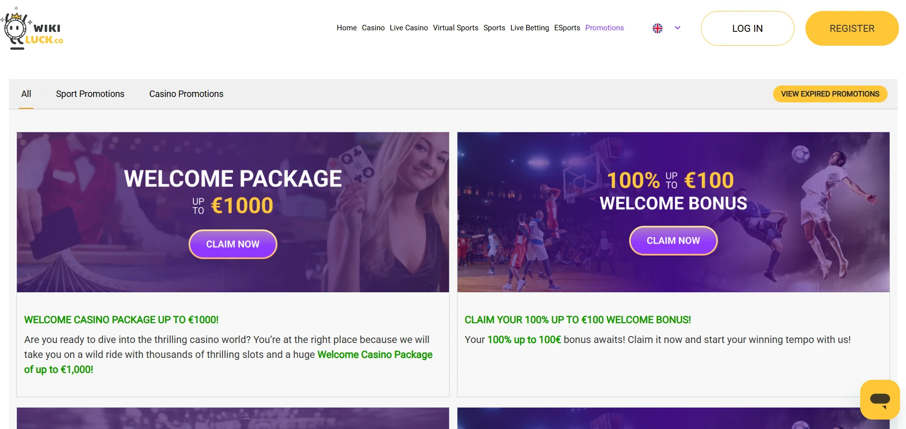 Wikiluck Casino Promotions