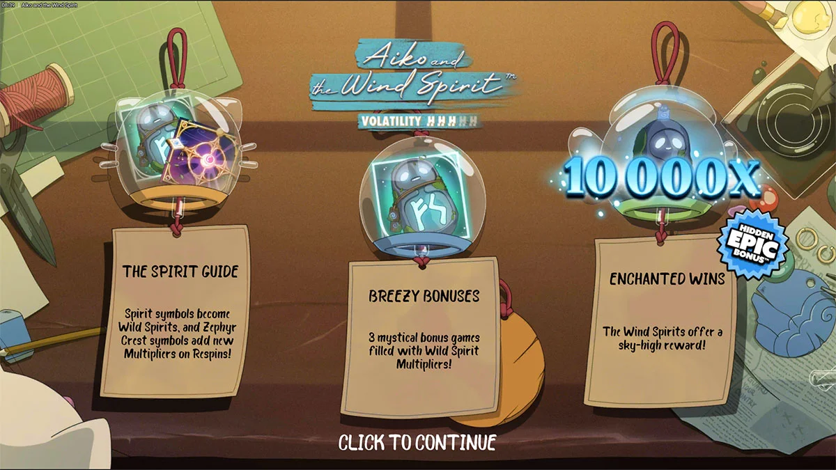 Aiko and the Wind Spirit Homescreen