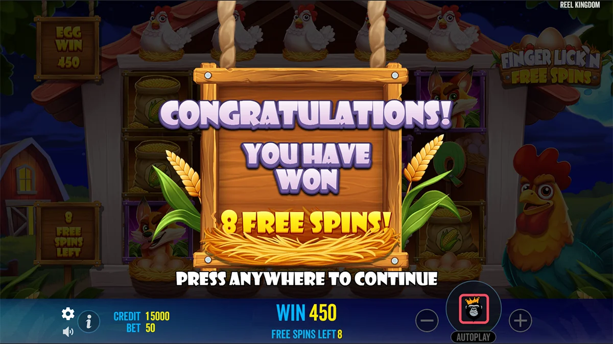 Finger Lick’n Free Spins FreeSpins