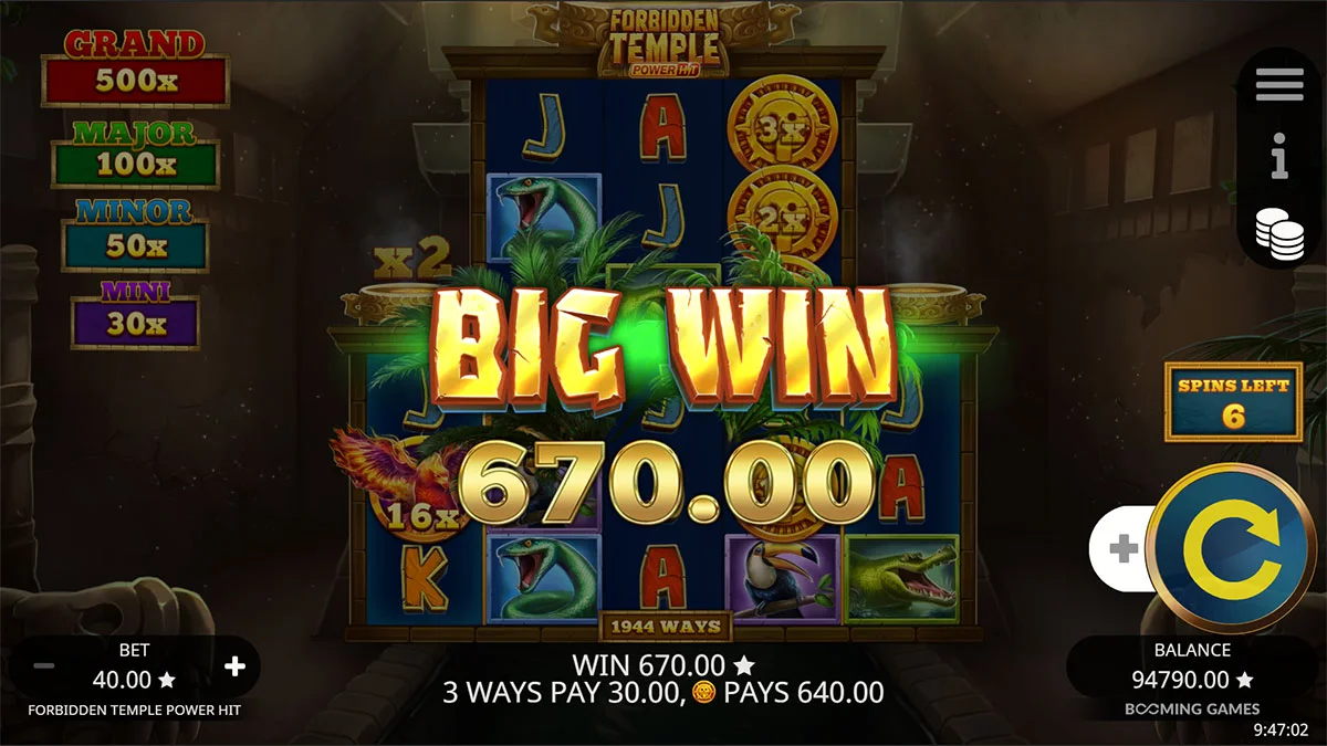 Forbidden Temple Power Hit BigWin