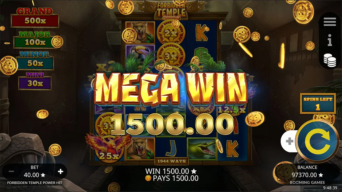 Forbidden Temple Power Hit MegaWin