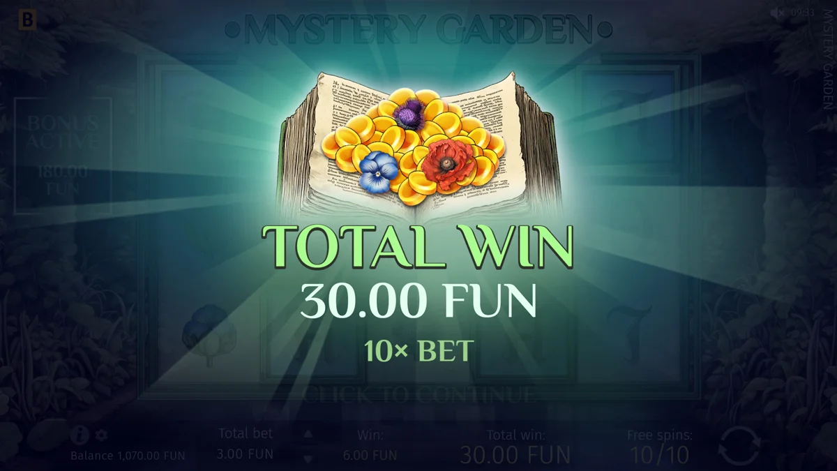 Mystery Garden Total Win