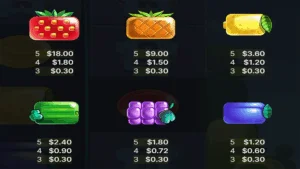 Reel Rush™ XXXtreme Paytable