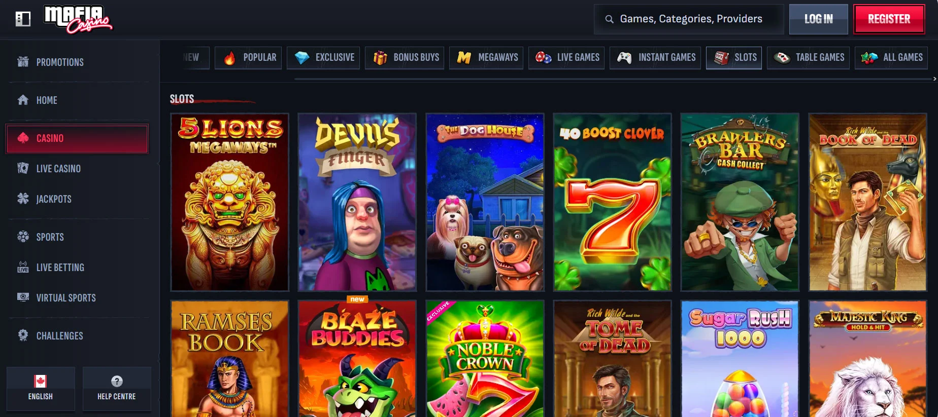 Mafia Casino Slots Section