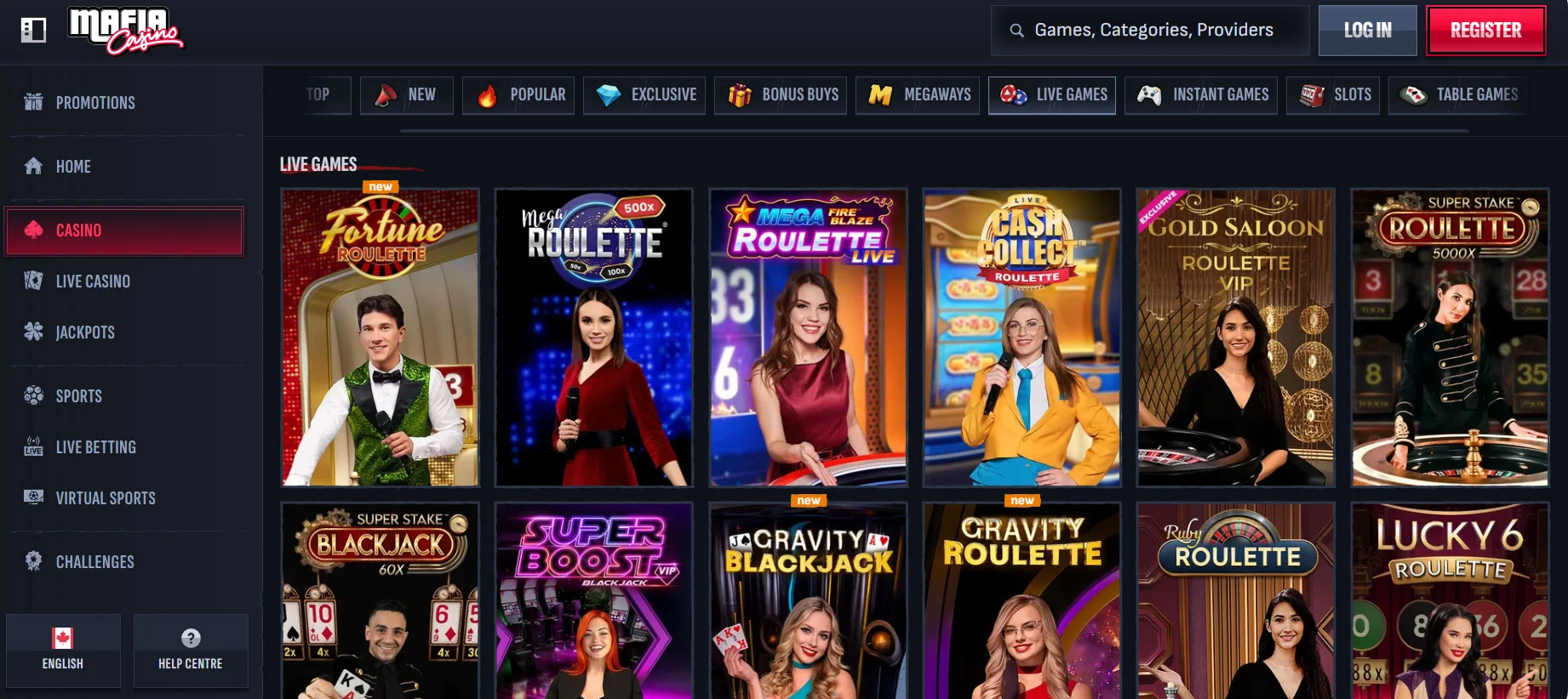 Mafia Casino Live Casino