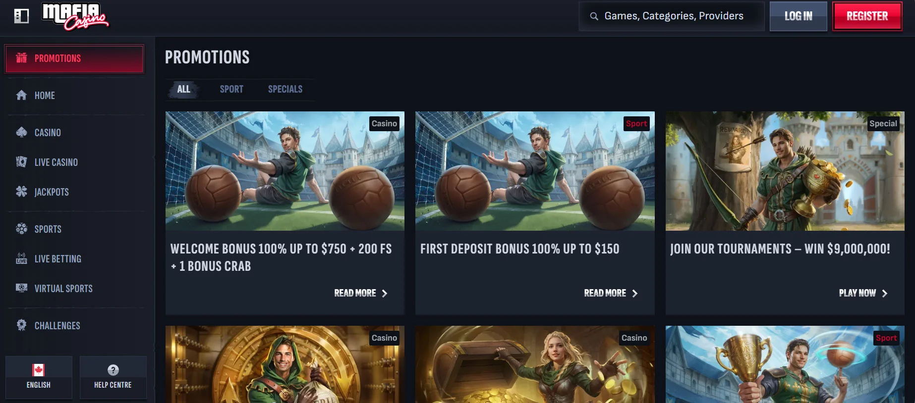 Mafia Casino Promotions