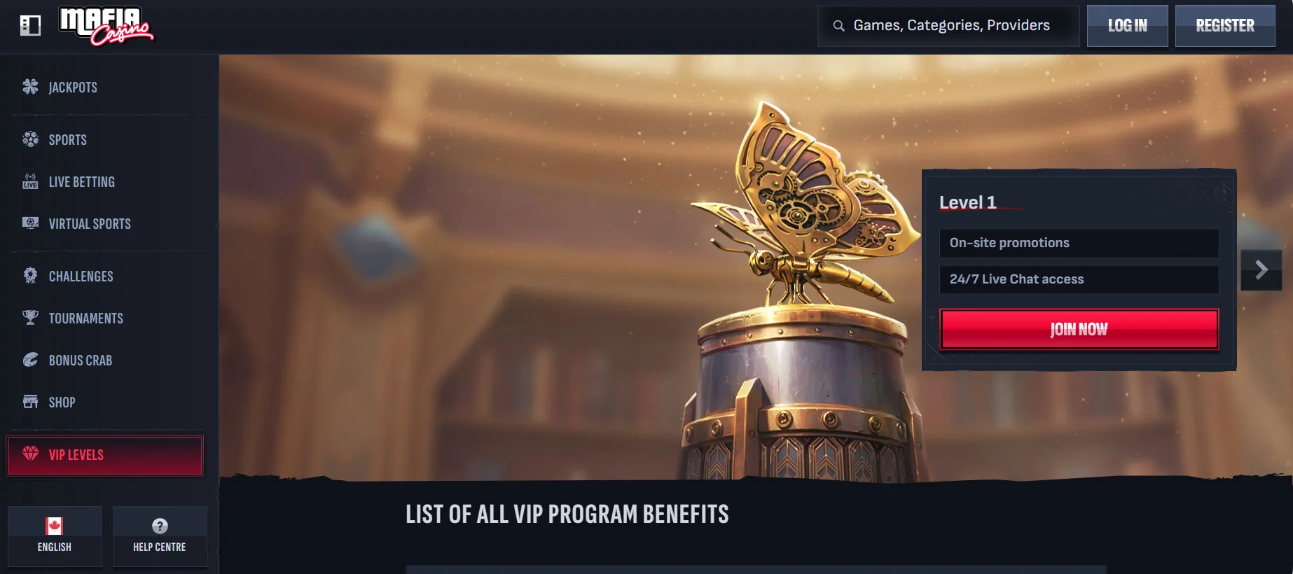 Mafia Casino Loyalty Program