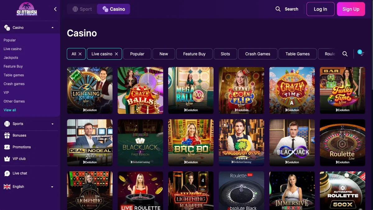 Slotrush Casino Live Casino
