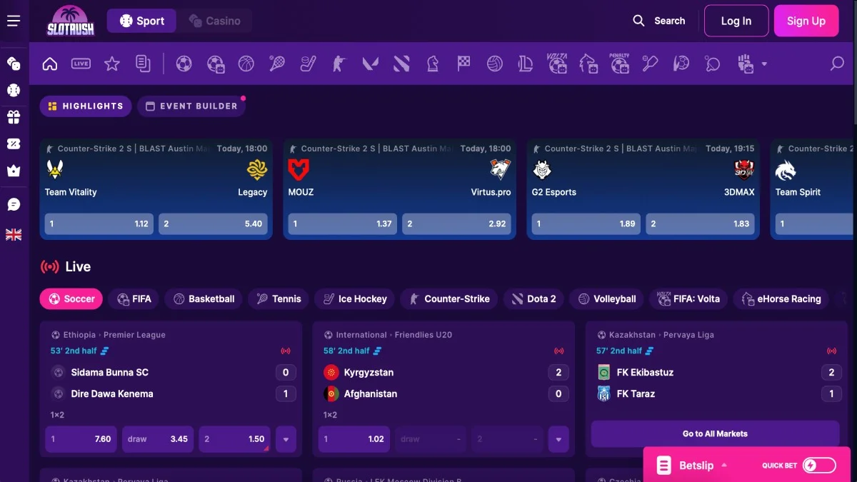 Slotrush Casino Sportsbook