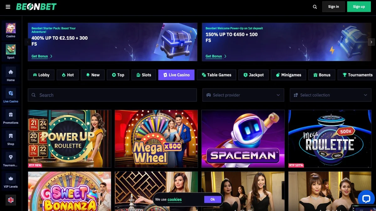 BeonBet Casino Game Collection