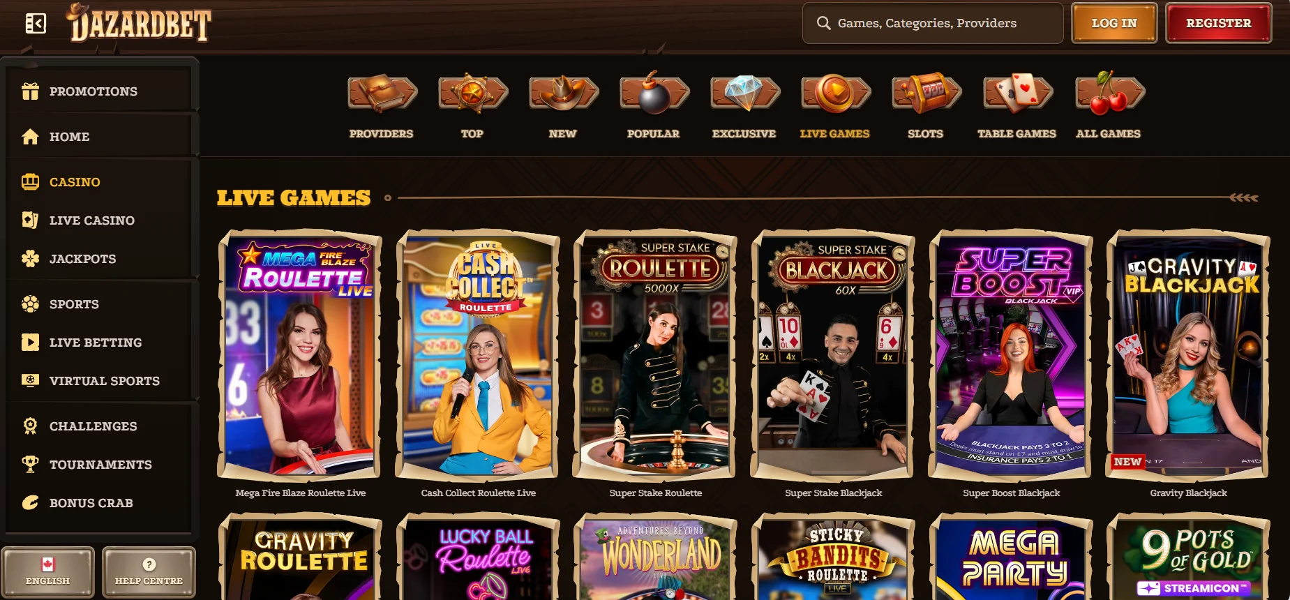 Dazardet Casino Live Casino