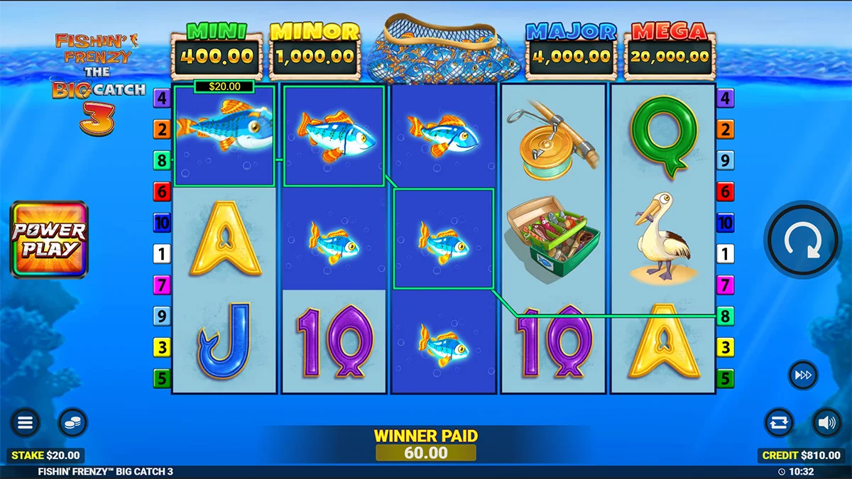 Fishin’ Frenzy The Big Catch 3 Win3