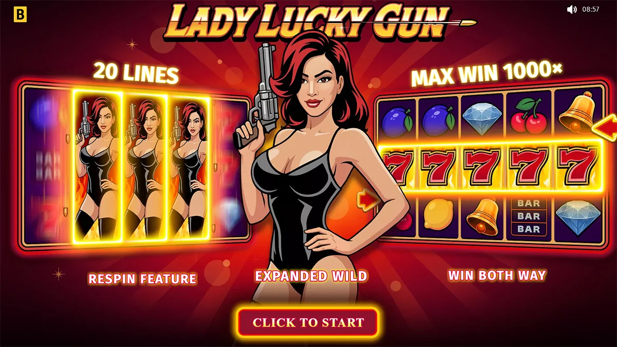 Lady Lucky Gun Homescreen